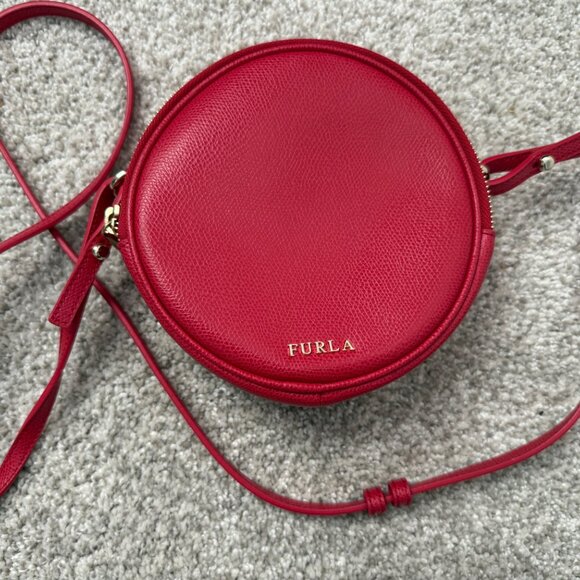 FURLA Crossbody Pouch Red Leather - Picture 2 of 5